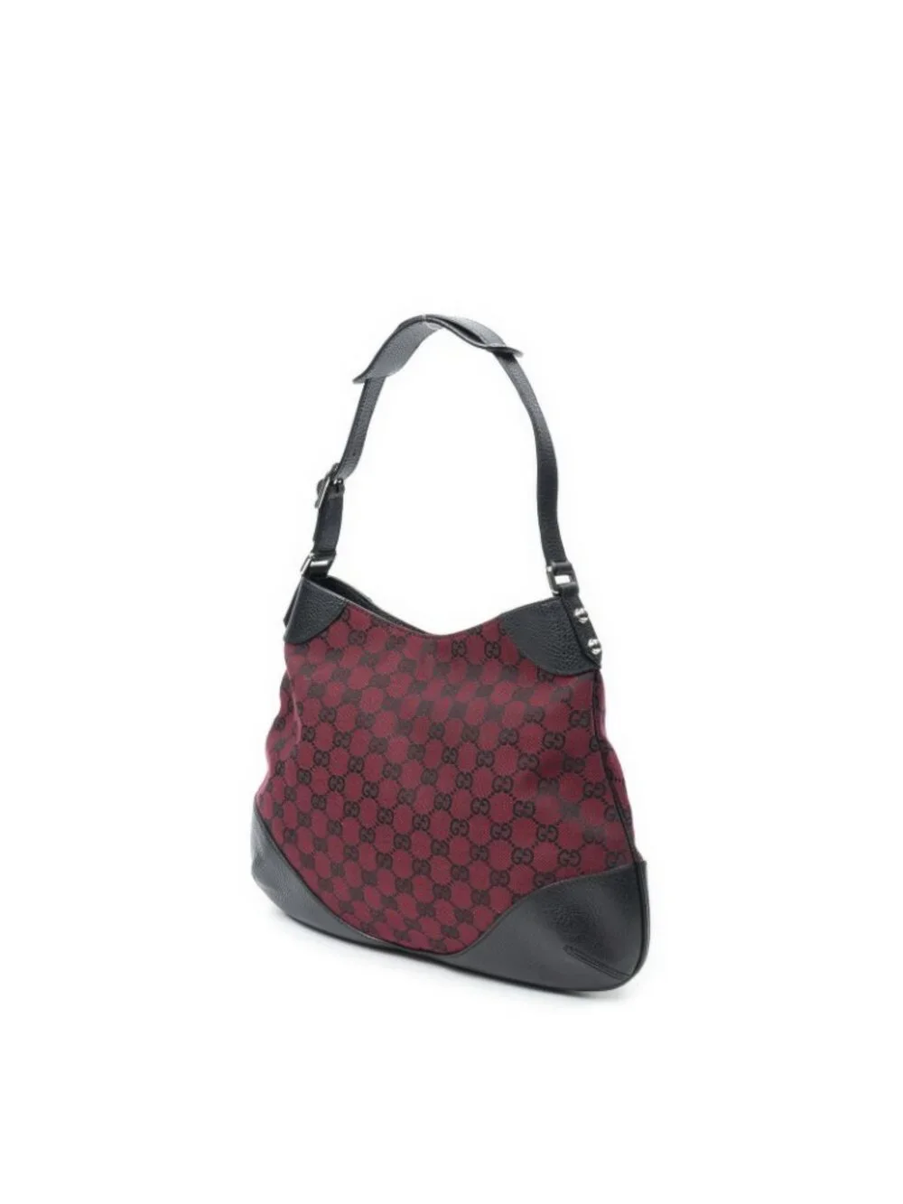 Gucci Small Zip Hobo Red Black GG Canvas